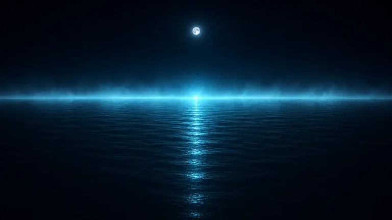 741 Hz throat chakra music, calm blue light over still water