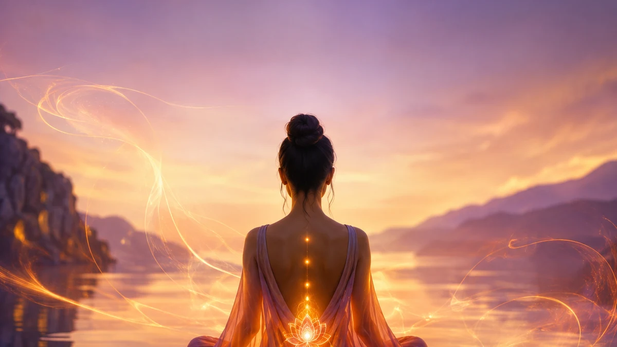 7 chakra frequencies meditation over water, Bojana Music
