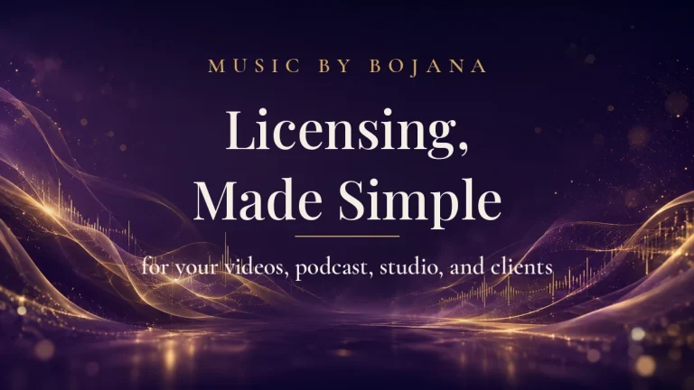 Meditation music license for commercial use, Bojana Music