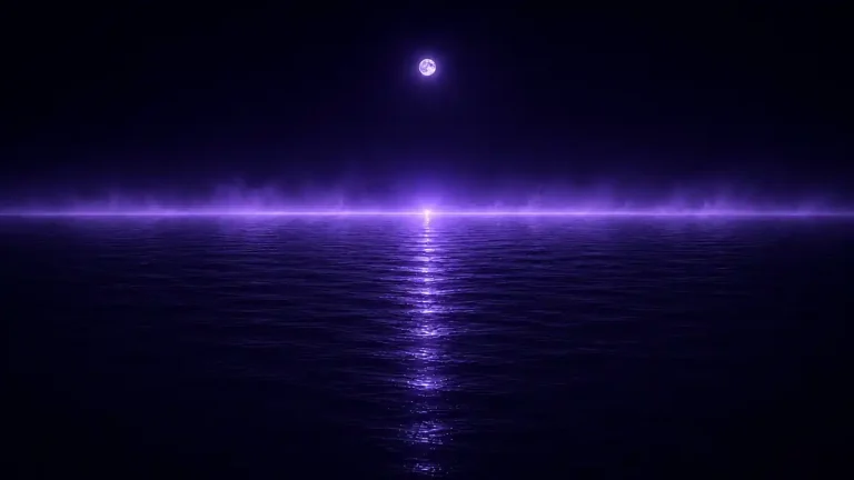 852 Hz third eye chakra music, deep indigo light over still water